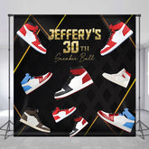 Lofaris Personalized Name Sneaker Ball Birthday Backdrop